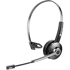 Trucker Bluetooth Headset Wireless Headset with Microphone for Phones 26hrs Talk Time Bluetooth Headphones Noise