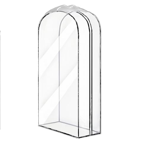 Clear Garment Storage Bag for Hanging Clothes,Suit Bags for Closet Storage Hanging,Travel Clothes Plastic Garment Bags,Dress Bag for Suits, Coats,Dress Bags for Gowns