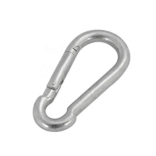 Durable Aluminium Karabiner-Clip Verriegelung Anschlag Karabinerhaken Haken Multifunktionale Karabiner Buckle Silver 1 Packung Cover