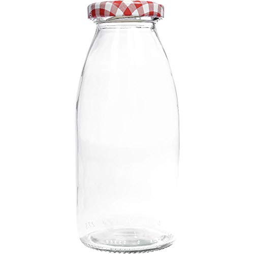 mikke| 10 Glasflaschen 250 ml, Flasche mit Schraubverschluss inkl. Trichter – Ansicht 3