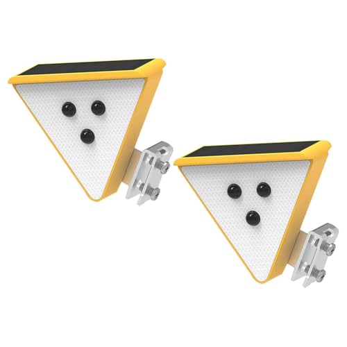 Luz de advertencia solar resistente al agua con destello LED amarillo vial 2
