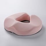 NINGRRTSUS Memory Foam SeatCushion Memory Foam Donut Seat Cushion Orthopedic Pain Relief Multiuse Multicolor 42x37.5cm(Pink)