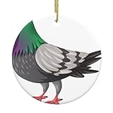 Design imprimé pigeon de dessin animé : ces décorations à suspendre en céramique présentent un motif imprimé de pigeon de dessin animé sur les deux côtés, ce qui les rend visuellement attrayantes et parfaites pour toute occasion festive.