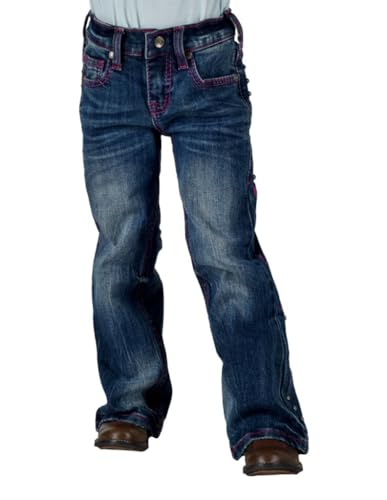 Cowgirl Tuff Western Jeans Girls Pink Arrows 16 Reg Medium Wash GJPNAW, 29