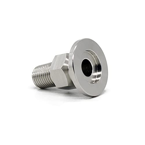Image of SS304 KF16 NPT Male Adaptor thread 1 /4 inch NW16 KF Male coupling ISO-KF16 X NPT 1 /4 inch
