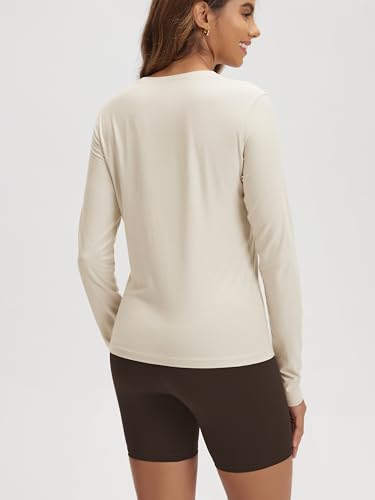 Image of ODODOS Women's Long Sleeve T-Shirt - Ultra Soft odSTRATUM Tech Performance Top UPF 50+ Breathable Crew Neck Pullover