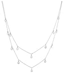 ♥ LAJOIA Schmuckstück ♥ Eleganz wird neu definiert! Diese handgefertigte Halskette besteht aus einer zweireihigen Kette, welche mit feinen Plättchen geschmückt ist. Das Licht wird in den Plättchen einfangen. Tragen Sie Ihre 