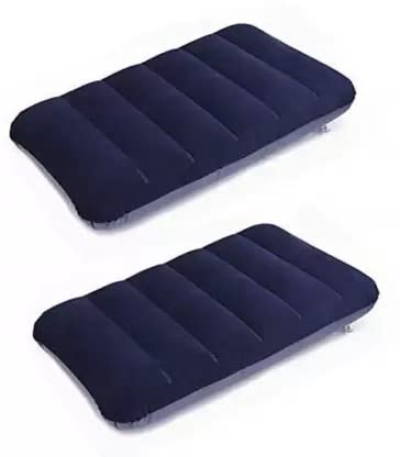 GLAMAXY Air Stripes Travel Pillow (Blue) (Pack of 2)-image-9