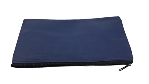 3 Piece Set PM Company Security Bank Deposit Bag/Utility Zipper Coin Bag/Pouch Safe Money Organizer Bag / 11 X 5.5 Inches (FREE RETURN) (BANK BAG-PACK OF 3 - NAVY)2