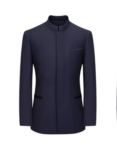 Costume manteau col montant homme aux finitions haut de gamme