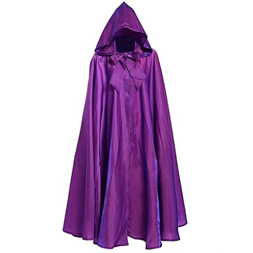Proumhang Unisex Halloween Capa con Capucha Grim Reaper Vampiro Capa Larga Túnica Navidad Mascarada Carnaval Bruja Cosplay Accesorios Disfraces para Adultos Niños(XXL,Púrpura) | Ya disponible en tu tienda friki favorita! En mundofriki.es!