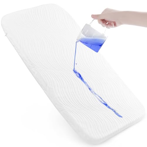 Image of Baby Bassinet Mattress Pad with Waterproof Cover 20" x 34", Breathable Ultra Soft Rectangle Bassinet Mattress Pad, Fit for Mika Micky, KoolerThings(3 in 1), AMKE 3 in 1