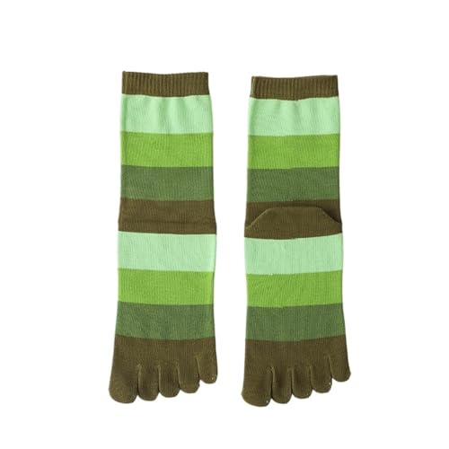 Chaussettes à gros orteils en coton pour hommes et garçons en lot de 5 paires rayées