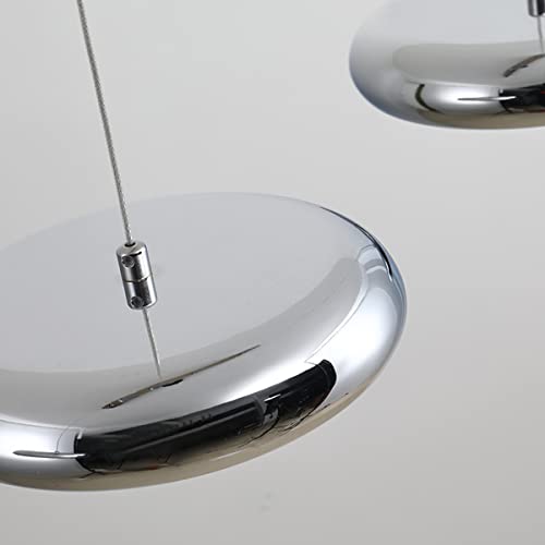 Suspension table à manger LED dimmable lustre chromé avec télécommande