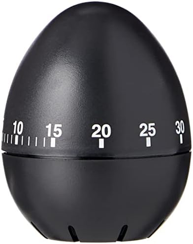 Chef Aid Black Egg Shape Mechanical Kitchen Timer