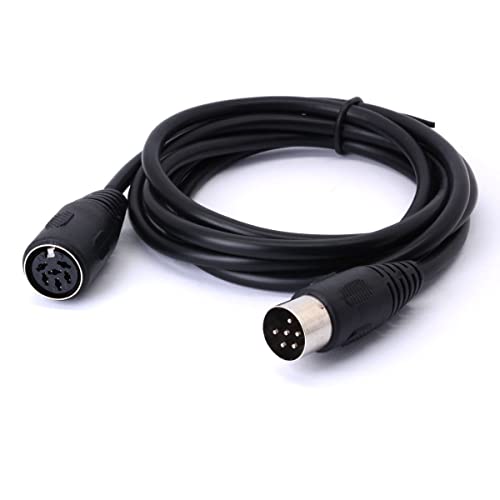 Cable DIN de 6 pines macho a hembra de 1,5m para audio digital 4