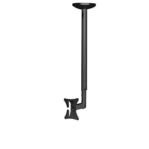 NewStar FPMA-C050BLACK - Soporte de techo para TV (10"-30", inclinación 20°, ángulo de giro 0-180°), negro