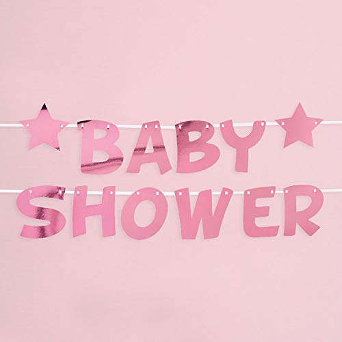 Neviti 775363 Little Star Pink-Baby Shower Bunting Garland, 250 x 16.5 cm - Image 2