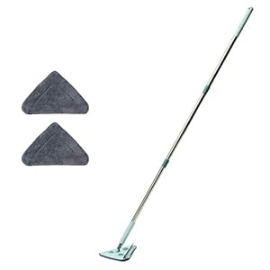 AADEE Lazy Cleaning Mop, Driehoek Uitschuifbare vervangbare Chenille Cleaning Mop, 360 graden draaibaar verstelbaar…