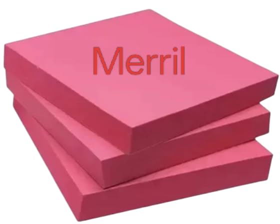 Merril High Density PU Foam, 40 Density, Pink, 95mm Thickness, 21 x 22 x 4 Inches, 3 Piece Set-image-5