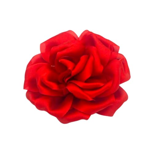 Image of Rose Brooch and Pin for Women Elegant Delicate Flower Pin Shawl Clip Duck Beak Clip for Women's Dress Banquet Party Jewelry Gift