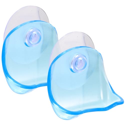 Beavorty Razor Organizer Rack Suction Cups 2 Pack Shaver Holder Shower Shaver Hook Razor Storage Holder for Barbershop