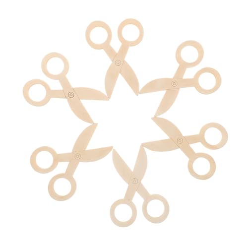 Zynphancer 6個セット 木製はさみおもちゃ ? 手と目の協調性を育むごっこ遊び用ヘアカットツール