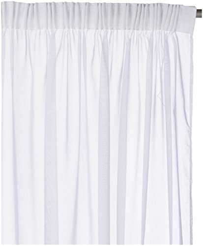 LINDER 0360/10/343 Gardine, lang, Bordüre Eichenlaub, Kräuselband, 180 x 240 cm, Weiß - Image 3