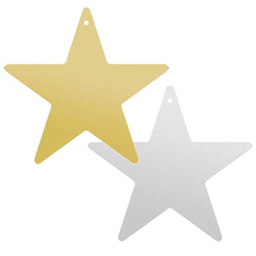 Amazon.co.jp: 短冊 星型 （穴アキ） 金・銀各50枚セット/ たん