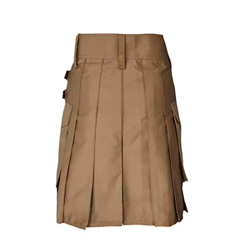Ladies Khaki Utility 19 inch Kilt Skirt Size US 82