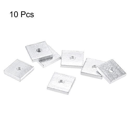 QUARKZMAN Quadratische Muttern, M4x15mmx3mm verzinkter metrischer Grobgewinde-Sortimentskasten, 10 Stück
