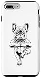 Installazione facile Custodia per iPhone 7 Plus/8 Plus Bulldog francese Yoga Cucciolo Divertente Cani Albero Posa Vrikshasana