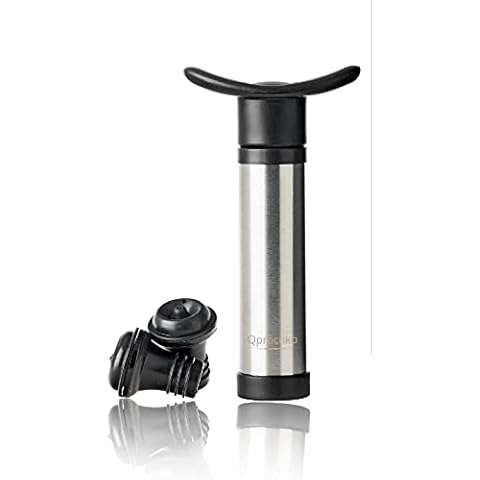Bomba de Vacío Vino Acero con 2 Tapones Qpractiko (Q006) Cover