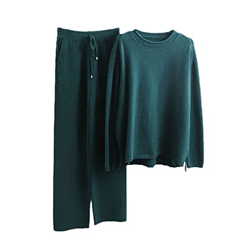Survêtement en tricot femme vert pour moments cocooning et sorties