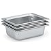 Super Pan 3 1/3 Size S/S Steam Table Pan, 1.7 Qt