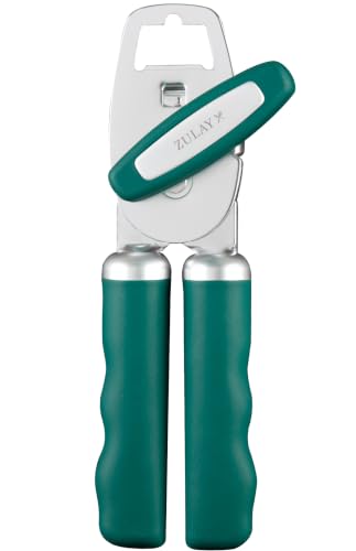 Image of Zulay Kitchen Manual Can Opener Heavy Duty Patented Stainless Steel, Jade