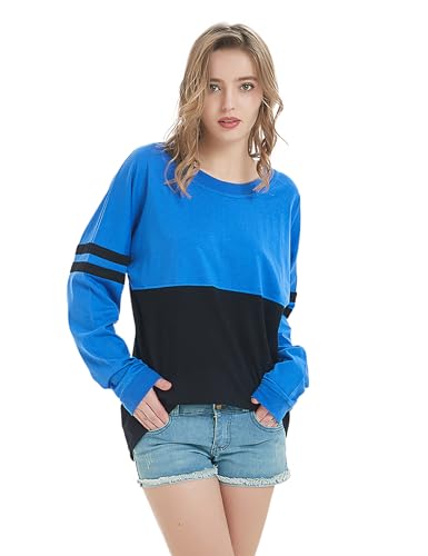 TopTie Women's Crewneck Pom Pom Pullover Jersey Youth Long Sleeve Game Day Jersey Tee Shirt Blank2