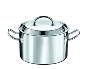 RÖSLE MULTIPLY Kochtopf, Hochwertiger Universaltopf aus Edelstahl Mehrschichtmaterial, 24 cm, poliert, Innenskalierung, Induktionsgeeignet, Spülmaschinengeeignet