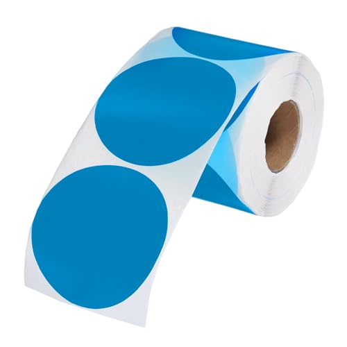 Autocollants à points colorés grand format 3 pouces bleus à forte adhérence de bureau