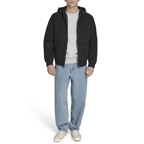 Image of Levi's Men's Workwear Cotton Canvas Hooded Bomber Jacket