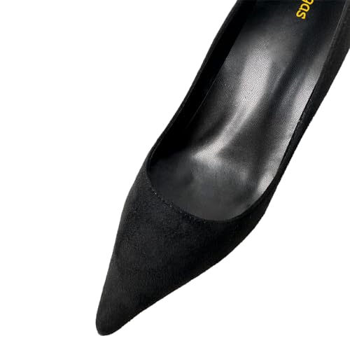 Women’s Dressy Pumps Horn Mid Heels Pointed Toe Slip On Shoes Prom Working Office Size 4-16 US3