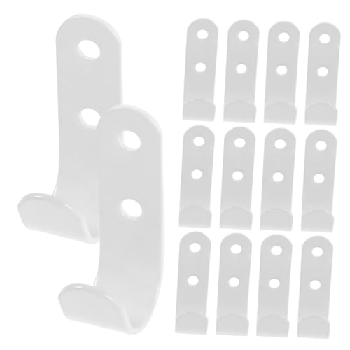 HOODANCOS Heavy Duty Trailer Tarp Hooks Set with Screws Windproof Tarp Retaining Clips for Secure Canopy Awning Attachment Outdoor Camping and Truck Trailer Fasteners White Kit