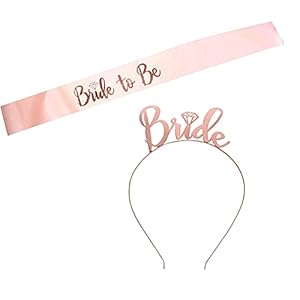Junggesellinnenabschied Deko Set Bride Tribe Schärpen Accessoires Dekoration Partyzubehör mit Krone Haarreif Stirnband…