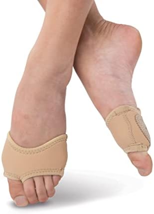 Neoprene Half Sole Lyrical Dance Footwear in Tan Small | Image 2
