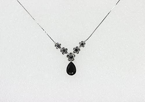 Image of Faship Gorgeous Rhinestone Crystal Floral Necklace Earrings Set