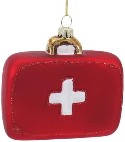 Cody Foster - Kit de primeros auxilios - Adorno de cristal para bolsa médica de 3 12 pulgadas