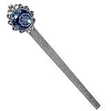 Marcapáginas de metal irrompibles: el marcapáginas está hecho de acero inoxidable de alta calidad y vidrio de cristal, no se rompe cuando se cae y el diseño seguro antideslizante mantiene tu lugar.