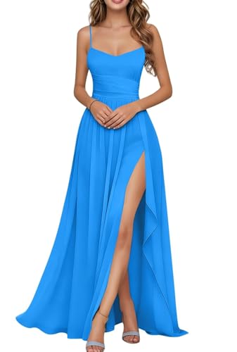 Robe de demoiselle d'honneur plissée haut de gamme DSJ120 en mousseline