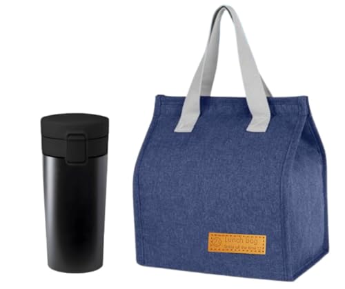 Genérico Vaso termico cafe para llevar+Bolsa termica pequeña Vaso termico cafe Termo cafe para llevar Termo cafe Termo cafe pequeño Termo cafe 500ml Bolsa termica comida trabajo.