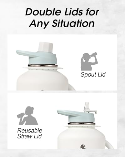 Image of Coolflask 64 oz Water Jug with Handle, Half Gallon Insulated Water Bottle